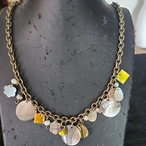 Vintage Premier Designs Tahitian Shells Mother Of Pearl Necklace